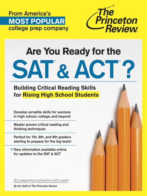 Title details for Are You Ready for the SAT & ACT? by Princeton Review - Available